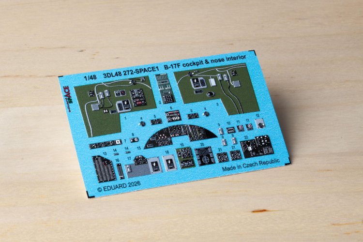 1:48 Eduard 3DL48272 Cockpit en Neus Interieur 3D Decals voor Boeing B-17F - Revell - Edu3dl48272 xs 2 - EDU3DL48272-XS