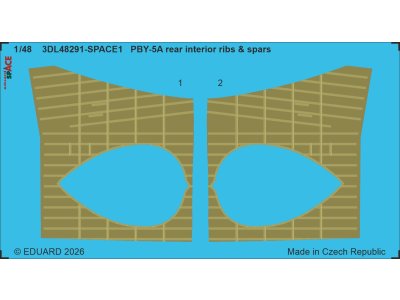 1:48 Eduard 3DL48291 Space &ndash; Rear Interior Rib and Stringer Set for Consolidated PBY-5A Catalina - Edu3dl48291 xs 1 - EDU3DL48291-XS