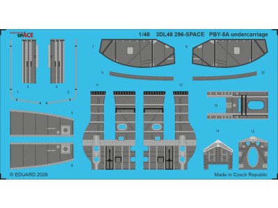 1:48 Eduard 3DL48296 Space - Undercarriage for Consolidated PBY-5A Catalina - Eduard & Revell - Edu3dl48296 xs 1 - EDU3DL48296-XS