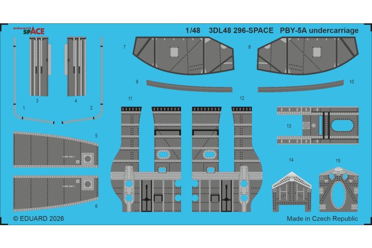 1:48 Eduard 3DL48296 Space - Undercarriage for Consolidated PBY-5A Catalina - Eduard & Revell - Edu3dl48296 xs 1 - EDU3DL48296-XS