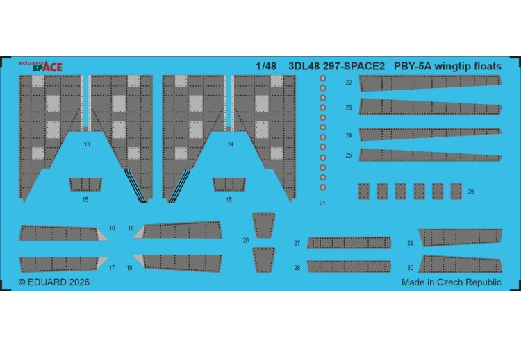 1:48 Eduard 3DL48297 Space - Wingtip Floats for Consolidated PBY-5A Catalina - Eduard & Revell - Edu3dl48297 xs 2 - EDU3DL48297-XS