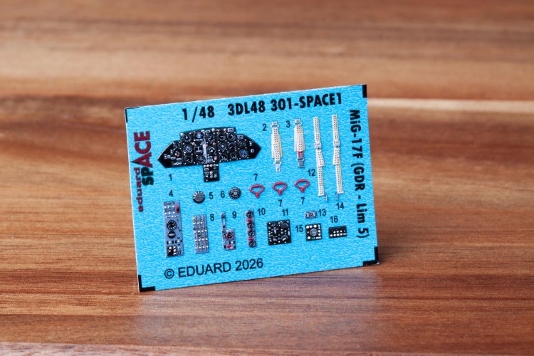 1:48 Eduard 3DL48301 SPACE - Accessories Set for Mikoyan-Gurevich MiG-17F (GDR Lim-5) - Kinetic - Edu3dl48301 xs 2 - EDU3DL48301-XS