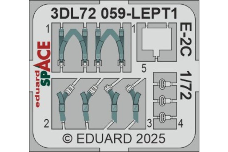 1:72 Eduard 3DL72059 Space - Cockpit Details voor Hawkeye E-2C - Heller - Edu3dl72059 xs 1 - EDU3DL72059-XS