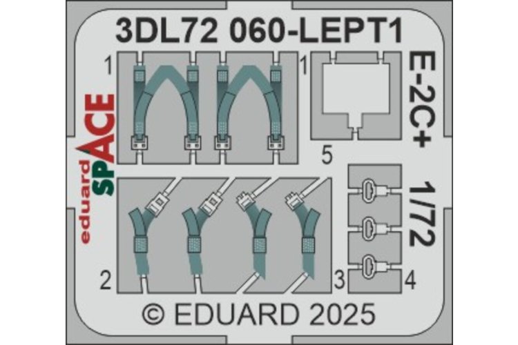 1:72 Eduard 3DL72060 Space - Cockpit Details for Hawkeye E-2C+ - Heller - Edu3dl72060 xs 1 - EDU3DL72060-XS