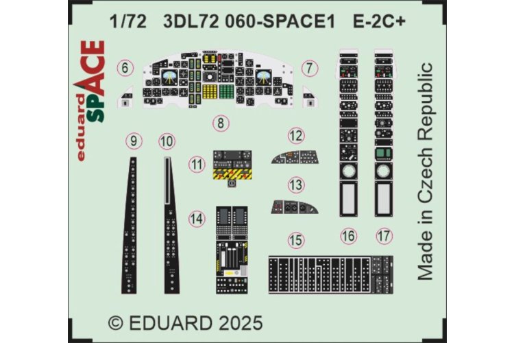 1:72 Eduard 3DL72060 Space - Cockpit Details for Hawkeye E-2C+ - Heller - Edu3dl72060 xs 2 - EDU3DL72060-XS