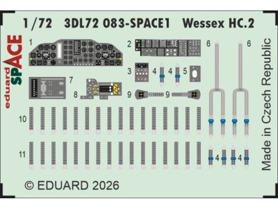 1:72 Eduard 3DL72083 Space &ndash; Accessories for Wessex HC.2 &ndash; Airfix - Edu3dl72083 xs 1 - EDU3DL72083-XS