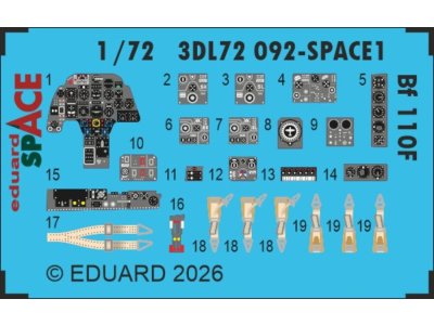1:72 Eduard 3DL72092 Space - Accessoires Set voor Messerschmitt Bf 110F - Edu3dl72092 xs 1 - EDU3DL72092-XS