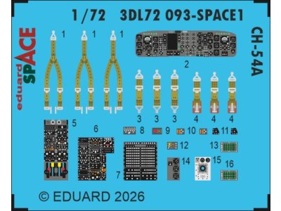 1:72 Eduard 3DL72093 Space - Accessoires Set voor Sikorsky CH-54A Tarhe - ICM - Edu3dl72093 xs 1 - EDU3DL72093-XS