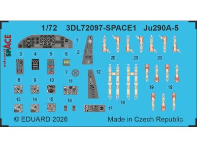 1:72 Eduard 3DL72097 SPACE - Accessories Set for Junkers Ju 290A-5 - Revell - Edu3dl72097 xs 1 - EDU3DL72097-XS