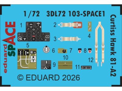 1:72 Eduard 3DL72103 SPACE - Accessoires Set voor Curtiss Hawk 81-A2 - Arma Hobby - Edu3dl72103 xs 1 - EDU3DL72103-XS
