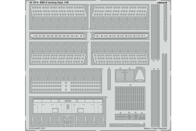 1:48 Eduard 481074 Landing Flaps for SBD-5 - Revell - Edu481074 xs - EDU481074-XS