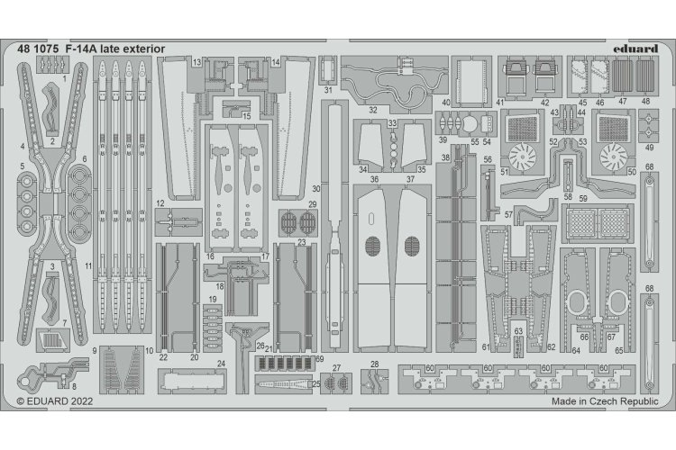 1:48 Eduard 481075 Exterior for F-14A late - Tamiya - Edu481075 lept z1 1 - EDU481075-XS