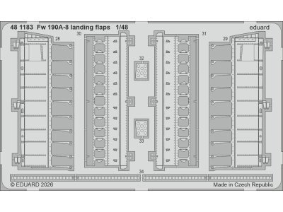 1:48 Eduard 481183 Detail Set - Landing Flaps for Focke-Wulf Fw 190 A-8 - HobbyBoss - Edu481183 xs 1 - EDU481183-XS