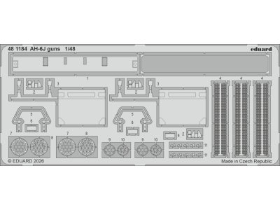 1:48 Eduard 481184 Accessories Set - Armament Set for Hughes AH-6J - ICM - Edu481184 xs 1 - EDU481184-XS