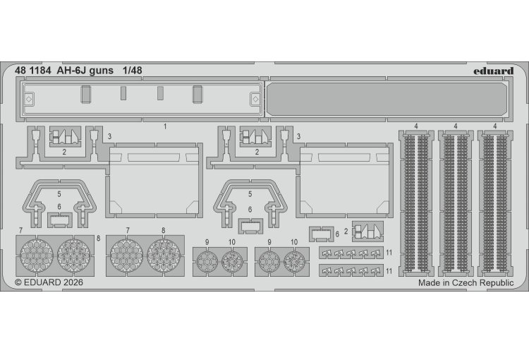 1:48 Eduard 481184 Accessories Set - Armament Set for Hughes AH-6J - ICM - Edu481184 xs 1 - EDU481184-XS
