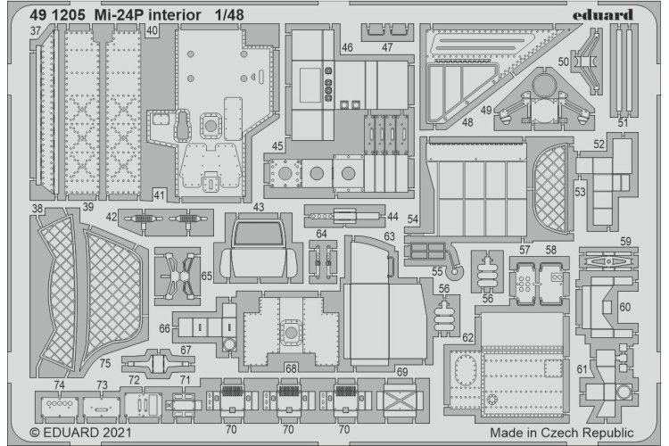 1:48 Eduard 491205 Interior for Mi-24P - Zvezda - Edu491205 xs 2 - EDU491205-XS