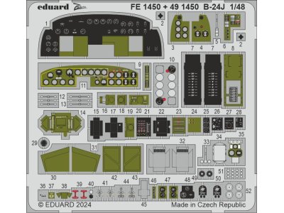 1:48 Eduard 491450 Cockpit and Engines for B-24J - HobbyBoss - Edu491450 xs 1 - EDU491450-XS