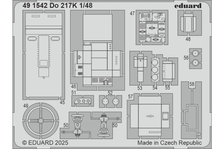 1:48 Eduard 491542 Accessories for Do 217K &ndash; ICM - Edu491542 2 - EDU491542-XS