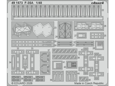 1:48 Eduard 491573 Accessoires Set voor F-35A - Italeri - Edu491573 xs 1 - EDU491573-XS