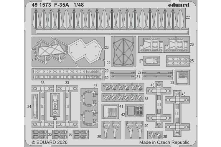 1:48 Eduard 491573 Accessoires Set voor F-35A - Italeri - Edu491573 xs 1 - EDU491573-XS
