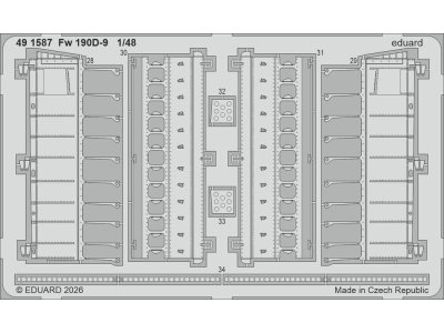 1:48 Eduard 491587 Accessories Set for Focke-Wulf Fw 190D-9 &ndash; MiniArt - Edu491587 xs 1 - EDU491587-XS