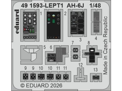 1:48 Eduard 491593 Detail Set for Hughes AH-6 J - ICM - Edu491593 xs 1 - EDU491593-XS