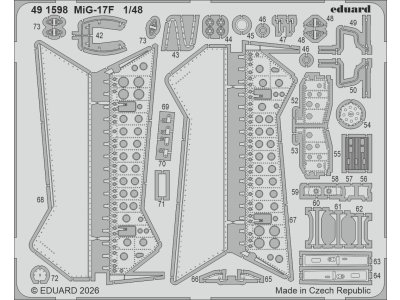 1:48 Eduard 491598 Accessories Set for Mikoyan-Gurevich MiG-17F - Kinetic - Edu491598 xs 1 - EDU491598-XS