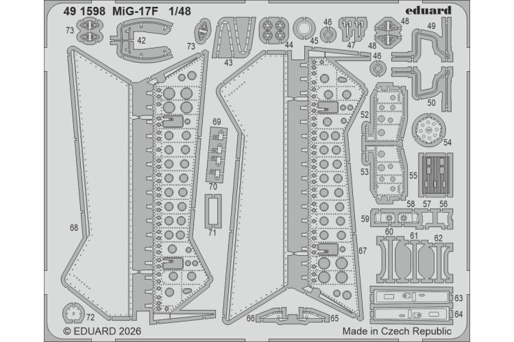 1:48 Eduard 491598 Accessories Set for Mikoyan-Gurevich MiG-17F - Kinetic - Edu491598 xs 1 - EDU491598-XS