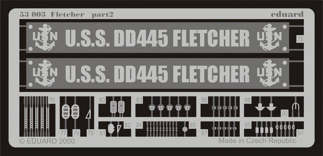 1:350 Eduard 53003 Accessoires for Fletcher Ship - Tamiya - Edu53003 2 - EDU53003-XS