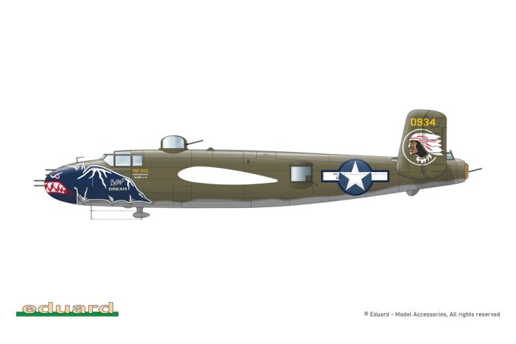 1:48 Eduard & HKM 548001 Strafer - North American B-25J Mitchell WWII - Amerikaans Propellervliegtuig - Edu548001 11 - EDU548001