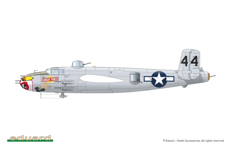 1:48 Eduard & HKM 548001 Strafer - North American B-25J Mitchell WWII - Amerikaans Propellervliegtuig - Edu548001 6 - EDU548001