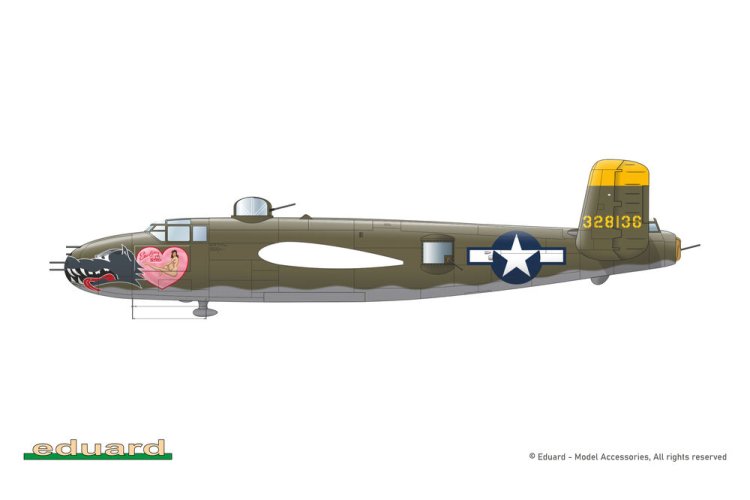 1:48 Eduard & HKM 548001 Strafer - North American B-25J Mitchell WWII - Amerikaans Propellervliegtuig - Edu548001 7 - EDU548001