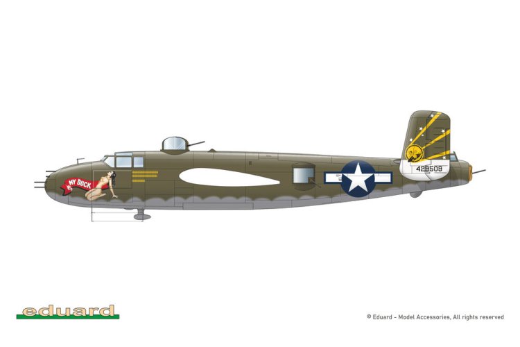 1:48 Eduard & HKM 548001 Strafer - North American B-25J Mitchell WWII - Amerikaans Propellervliegtuig - Edu548001 8 - EDU548001
