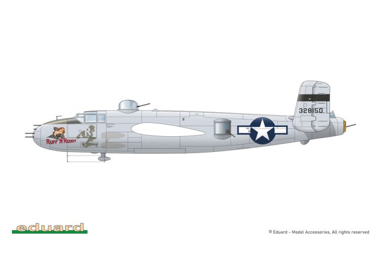 1:48 Eduard & HKM 548001 Strafer - North American B-25J Mitchell WWII - Amerikaans Propellervliegtuig - Edu548001 9 - EDU548001
