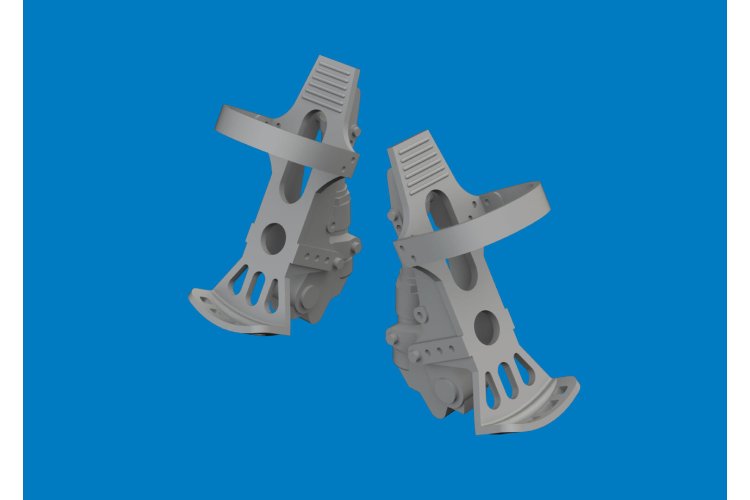 1:24 Eduard 624009 Roerpedalen 3D-Print voor Messerschmitt Bf 109 G-5/G-6 - Airfix - Edu624009 xs 1 - EDU624009-XS