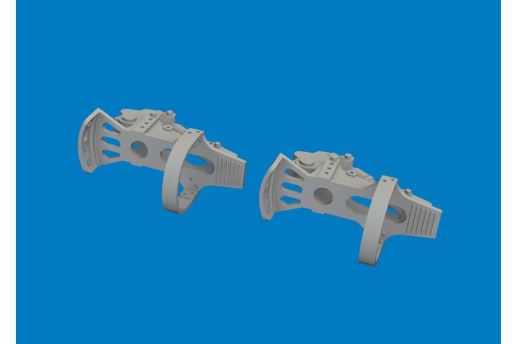 1:24 Eduard 624009 Roerpedalen 3D-Print voor Messerschmitt Bf 109 G-5/G-6 - Airfix - Edu624009 xs 2 - EDU624009-XS