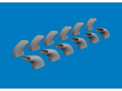 1:24 Eduard 624011 Uitlaten 3D-Print voor Messerschmitt Bf 109 G-5/G-6 - Airfix - Edu624011 xs 1 - EDU624011-XS