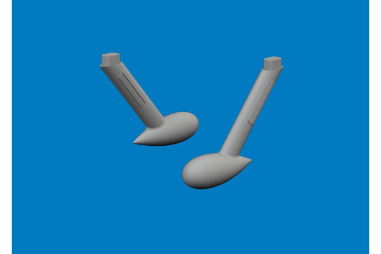 1:24 Eduard 624013 Balansgewichten 3D-Print voor Messerschmitt Bf 109 G - Airfix - Edu624013 xs 1 - EDU624013-XS