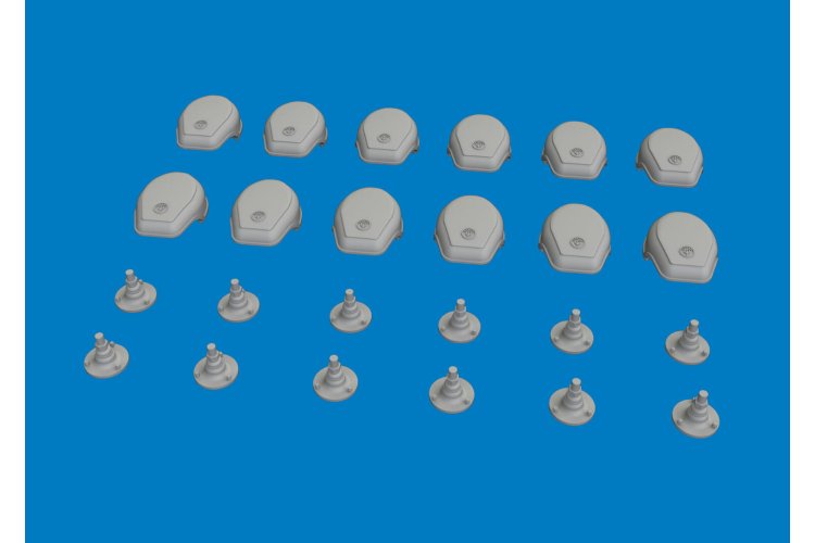 1:48 Eduard 635048 PRINT - German Notek Headlights WWII - 12 Pieces - Edu635048 xs 3 - EDU635048-XS