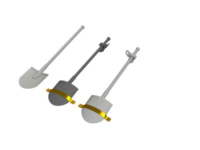 1:48 Eduard 635050 PRINT - German Shovels WWII - 3 Pieces - Edu635050 xs 1 - EDU635050-XS