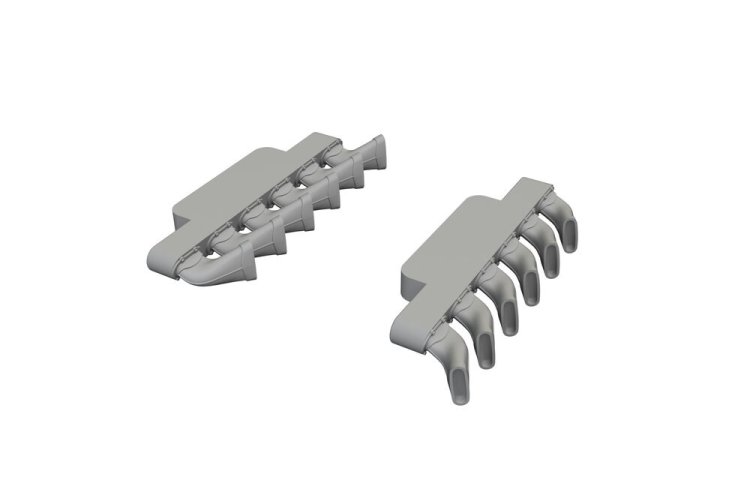 1:48 Eduard 6481208 PRINT - Fishtail Exhausts for Supermarine Spitfire Mk.IX - Airfix - Edu6481208 xs 1 - EDU6481208-XS