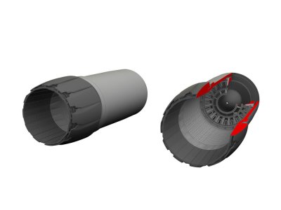 1:72 Eduard 672462 PRINT - Exhausts for Grumman F-14D Tomcat - Tamiya - Edu672462 xs 1 - EDU672462-XS