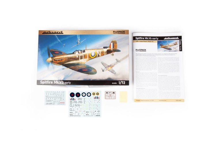 1:72 Eduard 70205 Supermarine Spitfire Mk.Vb Early &ndash; ProfiPACK Edition &ndash; British Propeller Aircraft - Edu70205 3 - EDU70205