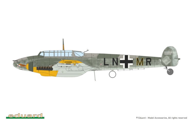1:72 Eduard 7084 Messerschmitt Bf 110F WWII - ProfiPACK Edition - Duits Propellervliegtuig - Edu7084 2 - EDU7084