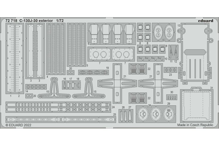 1:72 Eduard BIG72168 Accessoires for C-130J-30 part I - Zvezda - Edu72718 lept z1 2 - EDUBIG72168-XS