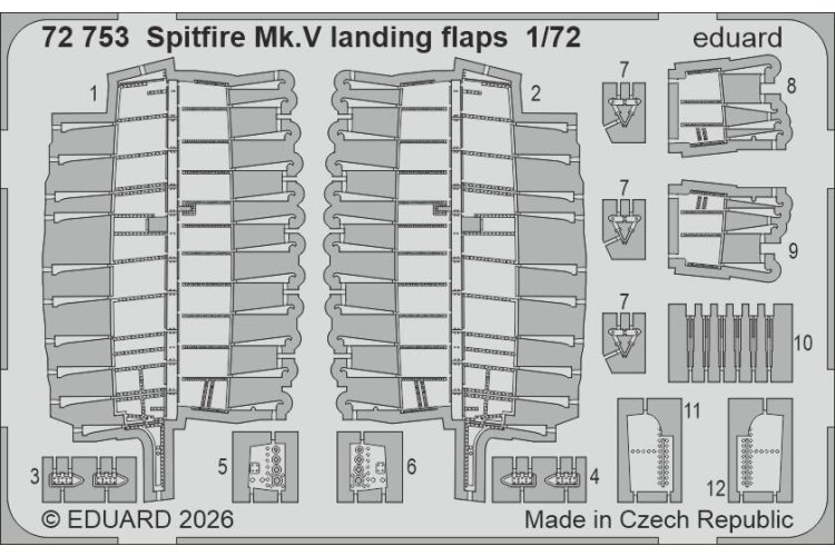 1:72 Eduard 72753 Landingskleppen voor Supermarine Spitfire Mk.V - Eduard - Edu72753 xs 1 - EDU72753-XS