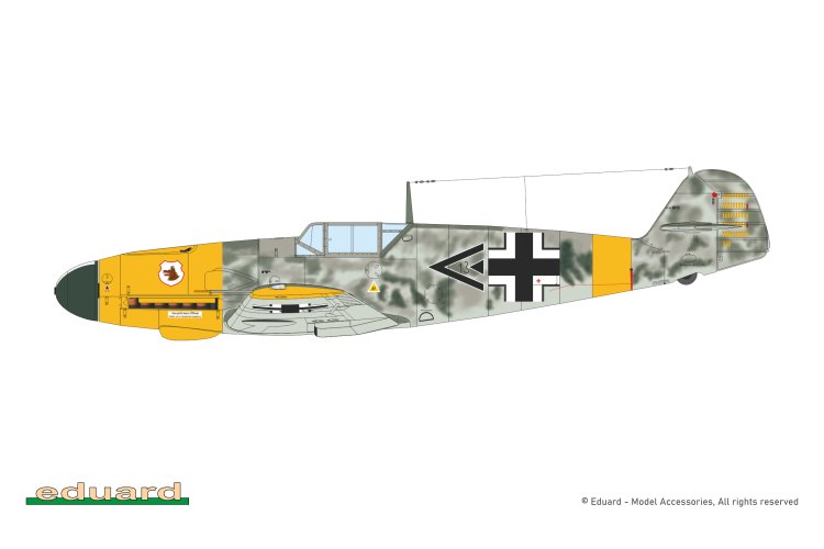 1:72 Eduard 7478 Messerschmitt Bf 109 F-4 - Weekend Edition - German Fighter Aircraft - Edu7478 10 - EDU7478