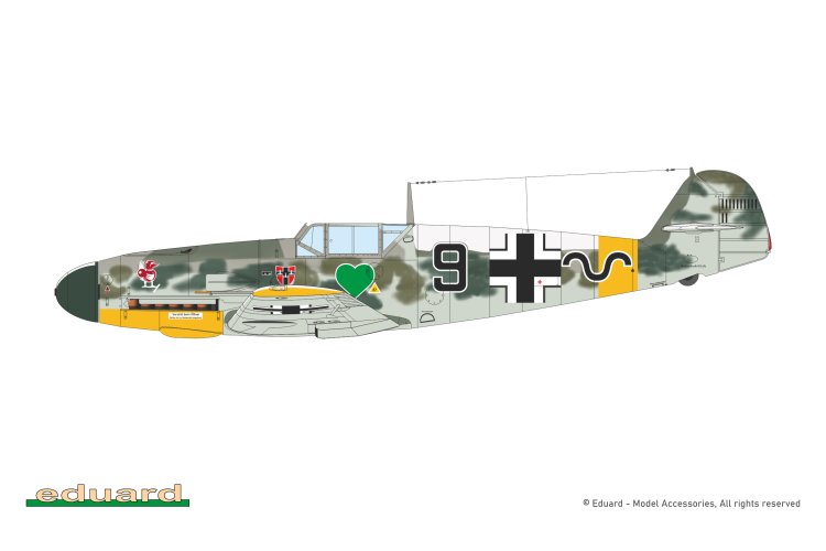 1:72 Eduard 7478 Messerschmitt Bf 109 F-4 - Weekend Edition - German Fighter Aircraft - Edu7478 11 - EDU7478