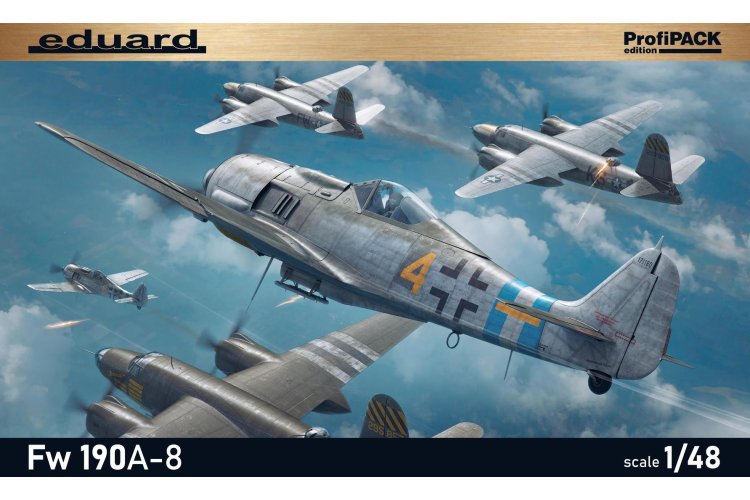 1:48 Eduard 82147 Focke-Wulf Fw 190A-8 - ProfiPACK Edition - Duits Jachtvliegtuig - Edu82147 1 - EDU82147