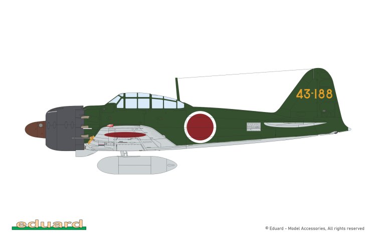 1:48 Eduard 82216 Mitsubishi A6M5 Zero Type 52a - Model 52 Kō WWII - ProfiPACK Edition - Japanese Aircraft - Edu82216 12 - EDU82216